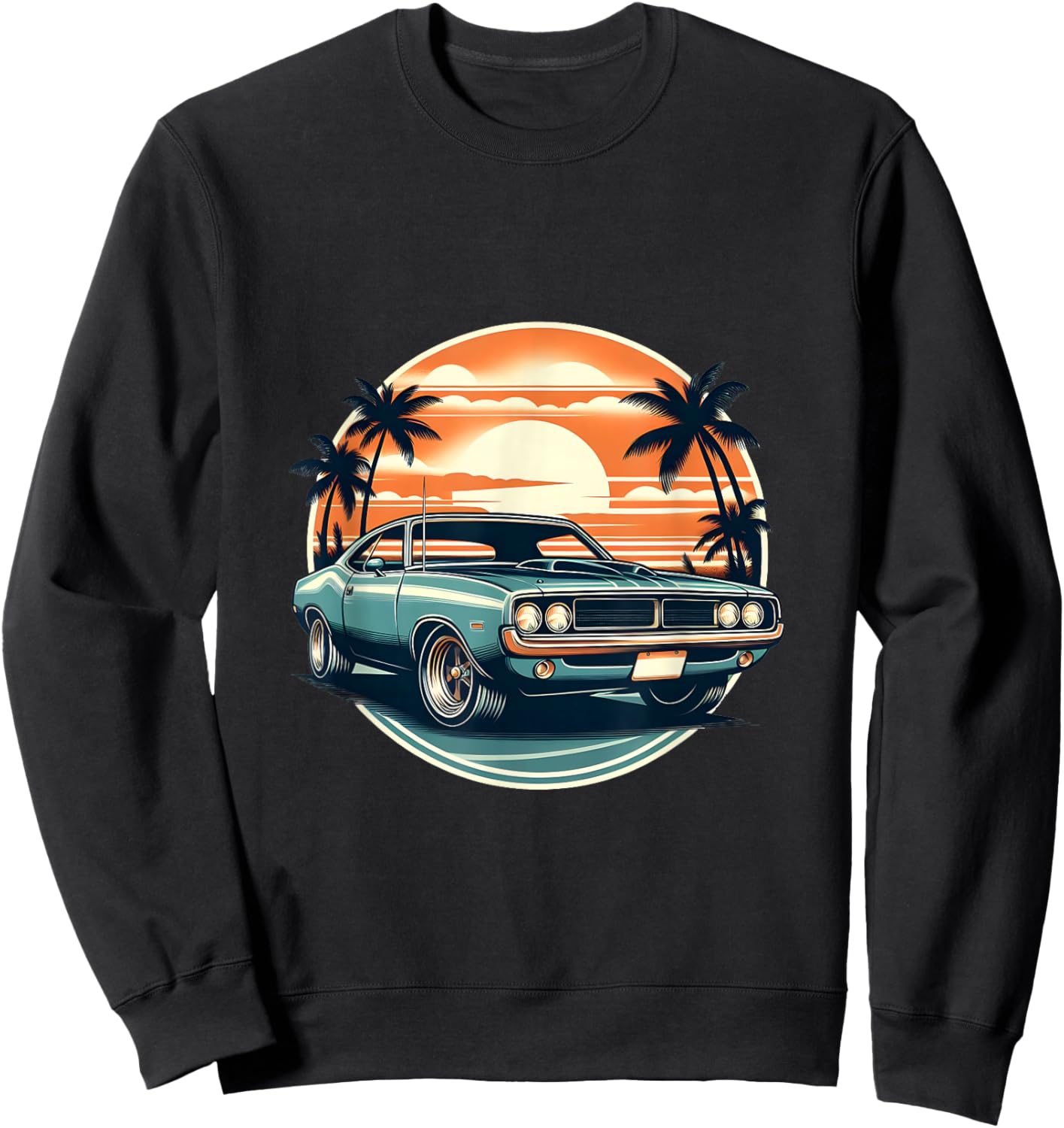 Classic Muscle Car Retro Vintage Style Sweatshirt - Sweatshirt | Black