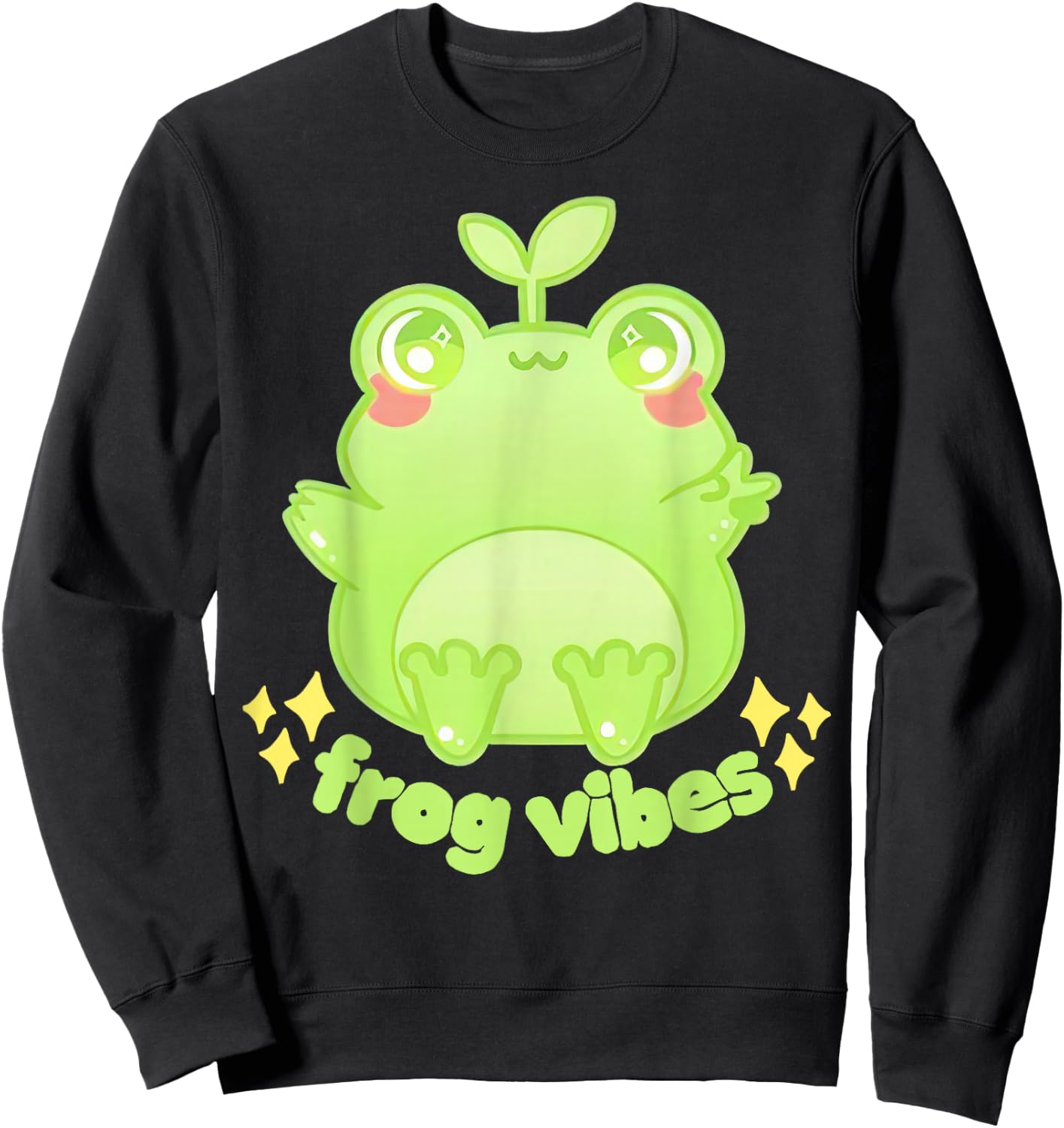 Froggy Crossing Frog Vibes Sweatshirt - Sweatshirt | Black