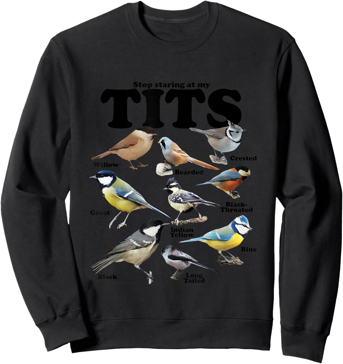 Stop Staring At My Tits Funny Sweatshirt - Sweatshirt | Black