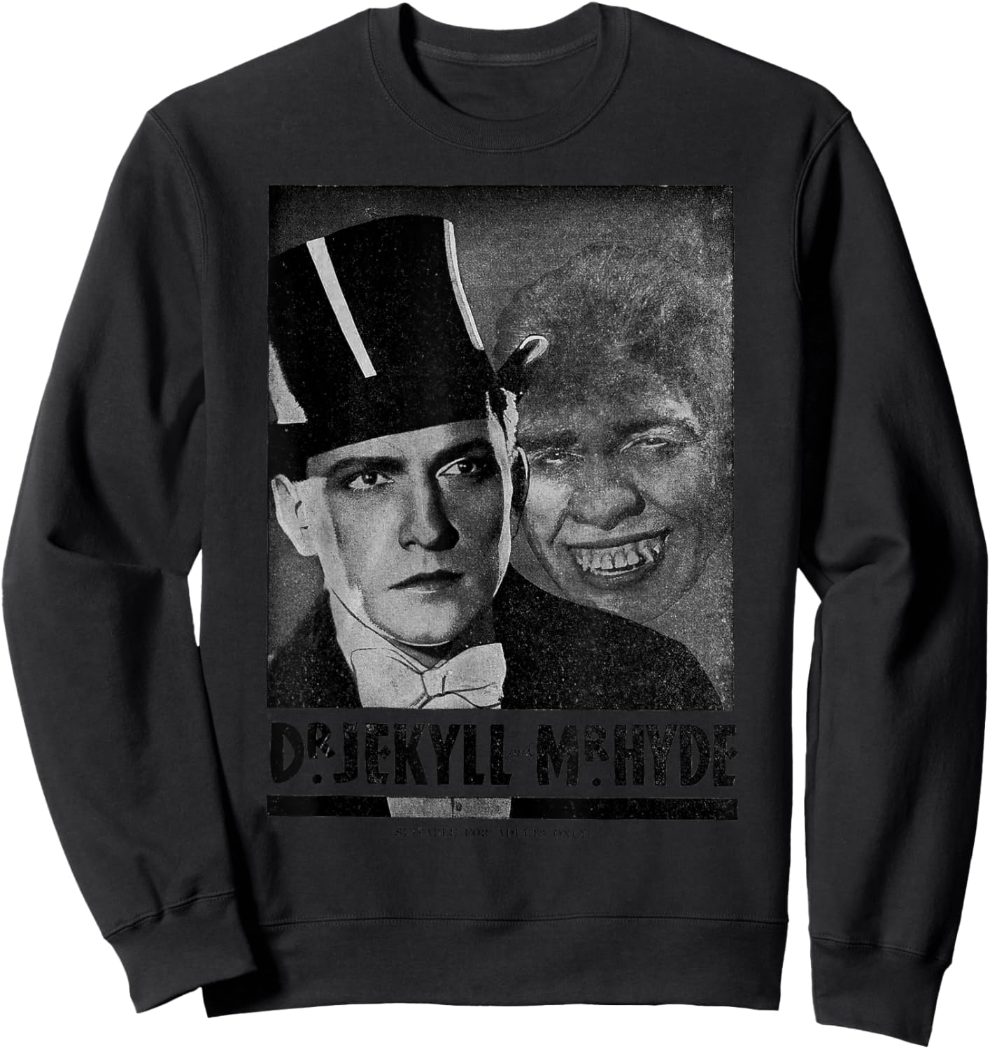 Dr. Jekyll & Mr. Hyde Horror Retro Halloween Monster Sweatshirt - Sweatshirt | Black