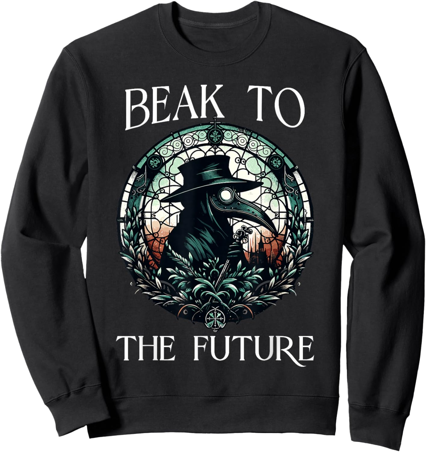 Spooky Halloween Horror Plague Doctor Pandemic Sweatshirt - Sweatshirt | Black