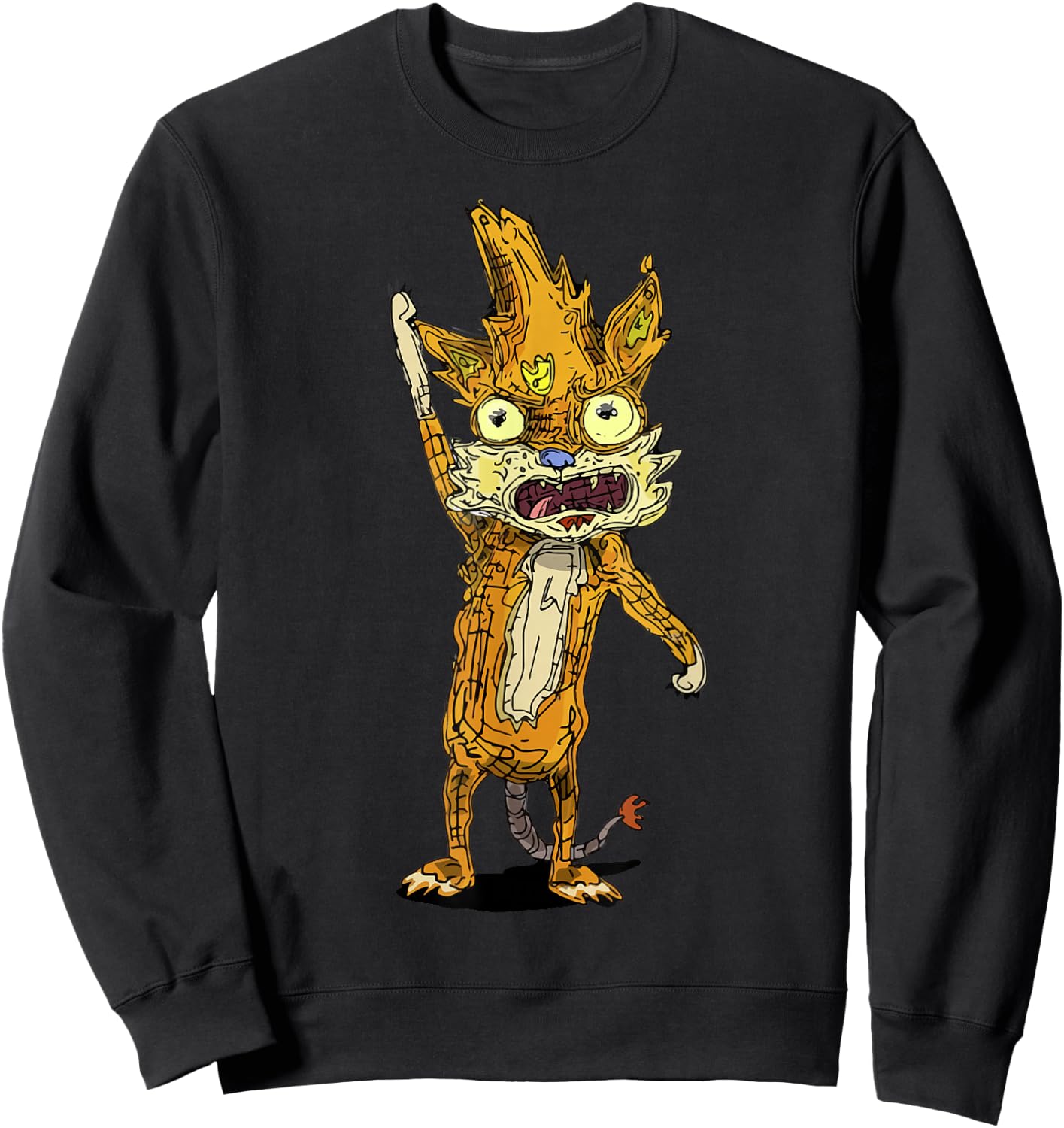 Mademark x Rick and Morty - Rick and Morty Squanchy to the Rescue on Black Sweatshirt - Sweatshirt | Black