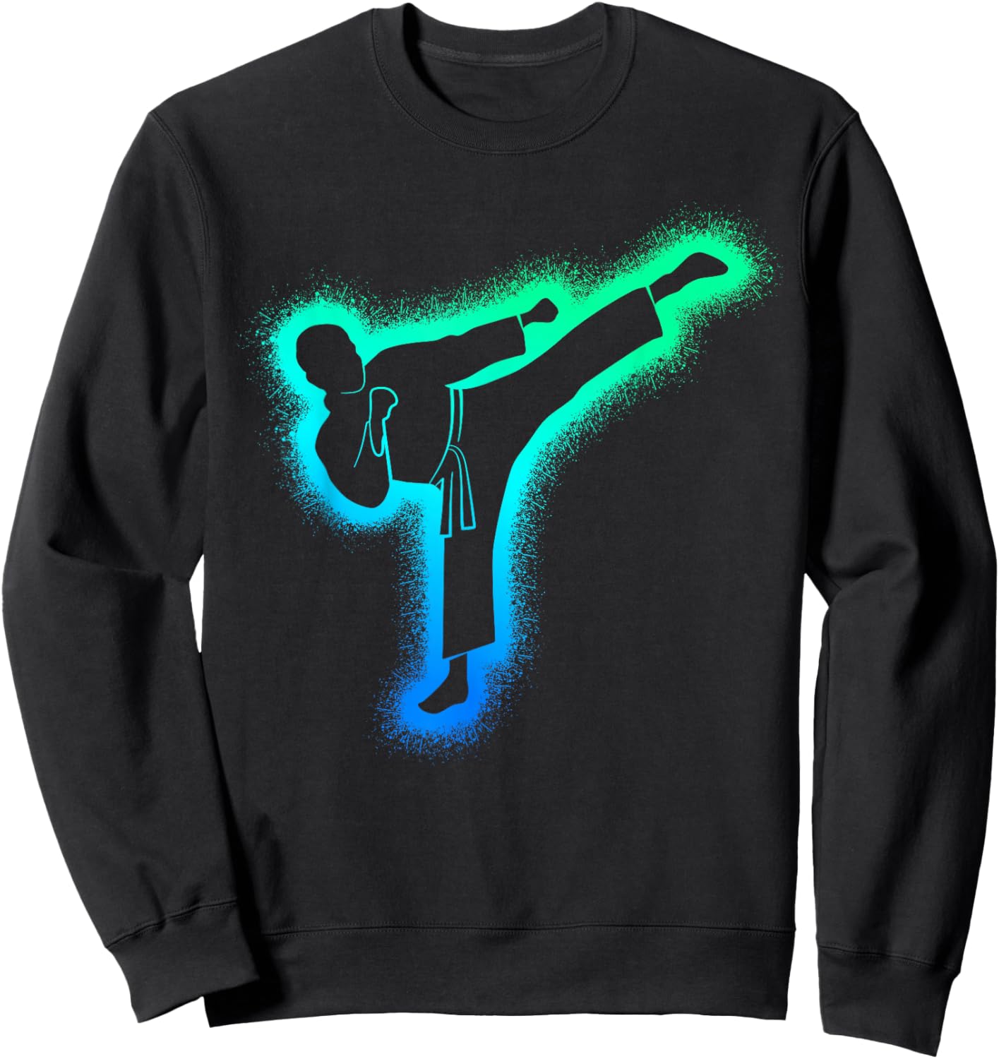 Taekwondo Martial Arts Kids Men Boys Karate Sweatshirt - Sweatshirt | Black