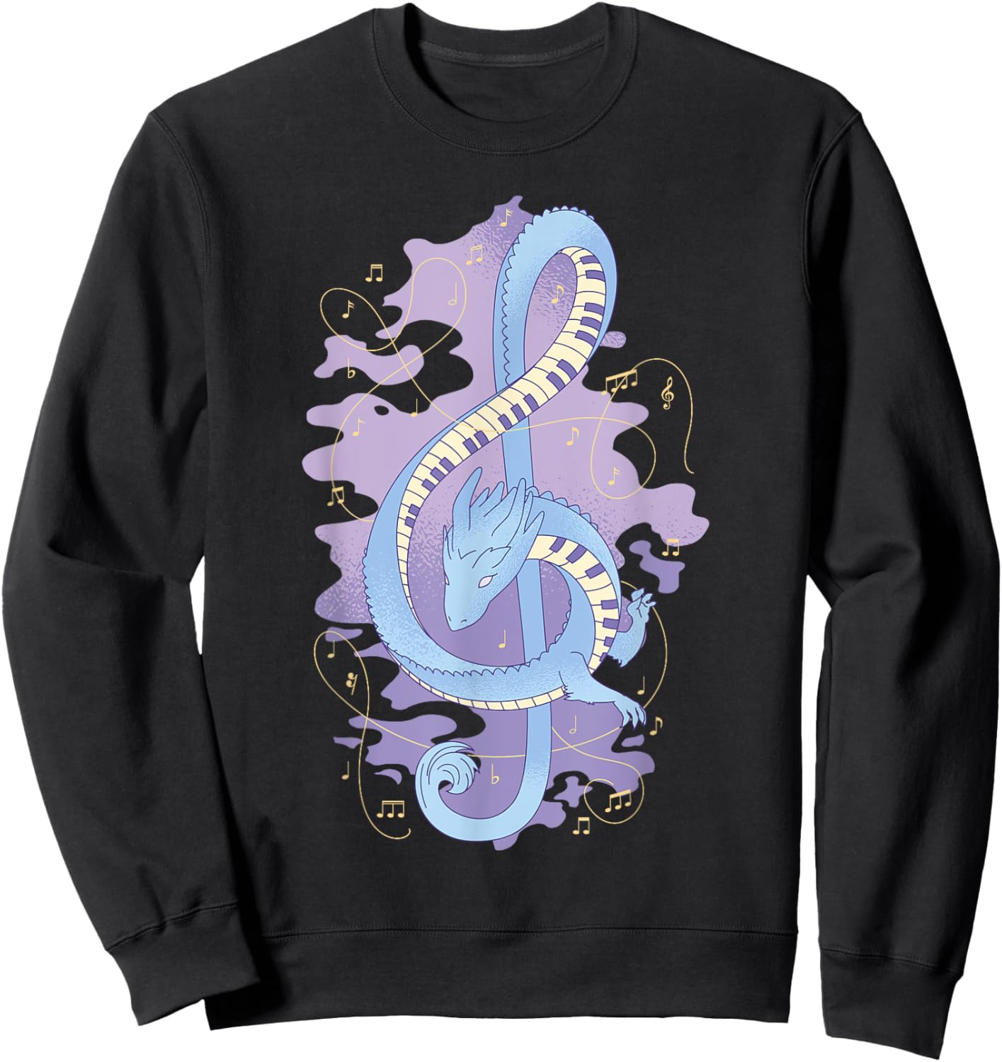 Treble Clef with Dragon Sweatshirt - Sweatshirt | Black