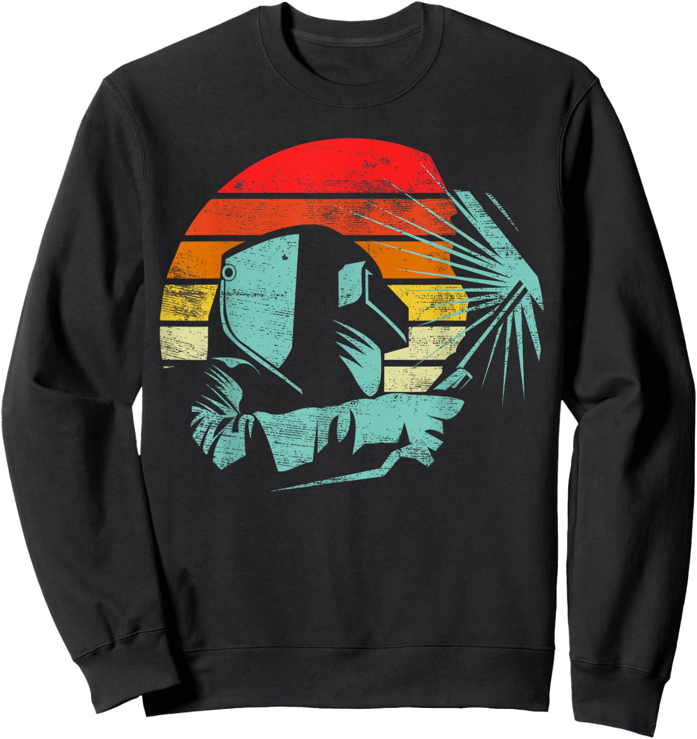 Welder Silhouette Retro Vintage Apparel - Men's Black Short Sleeve Classic Fit - Small Sweatshirt - Sweatshirt | Black