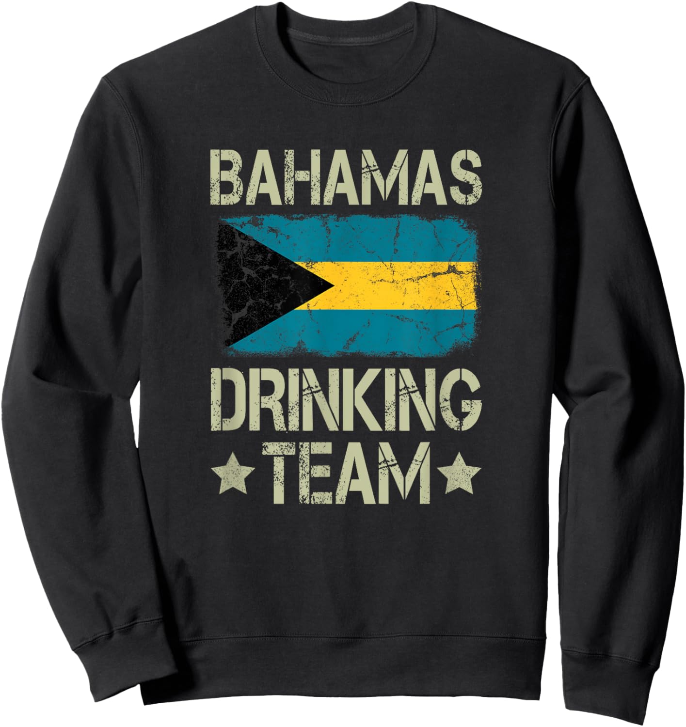 Bahamas Drinking Team Bahamian Flag Funny Drinking Sweatshirt - Sweatshirt | Black