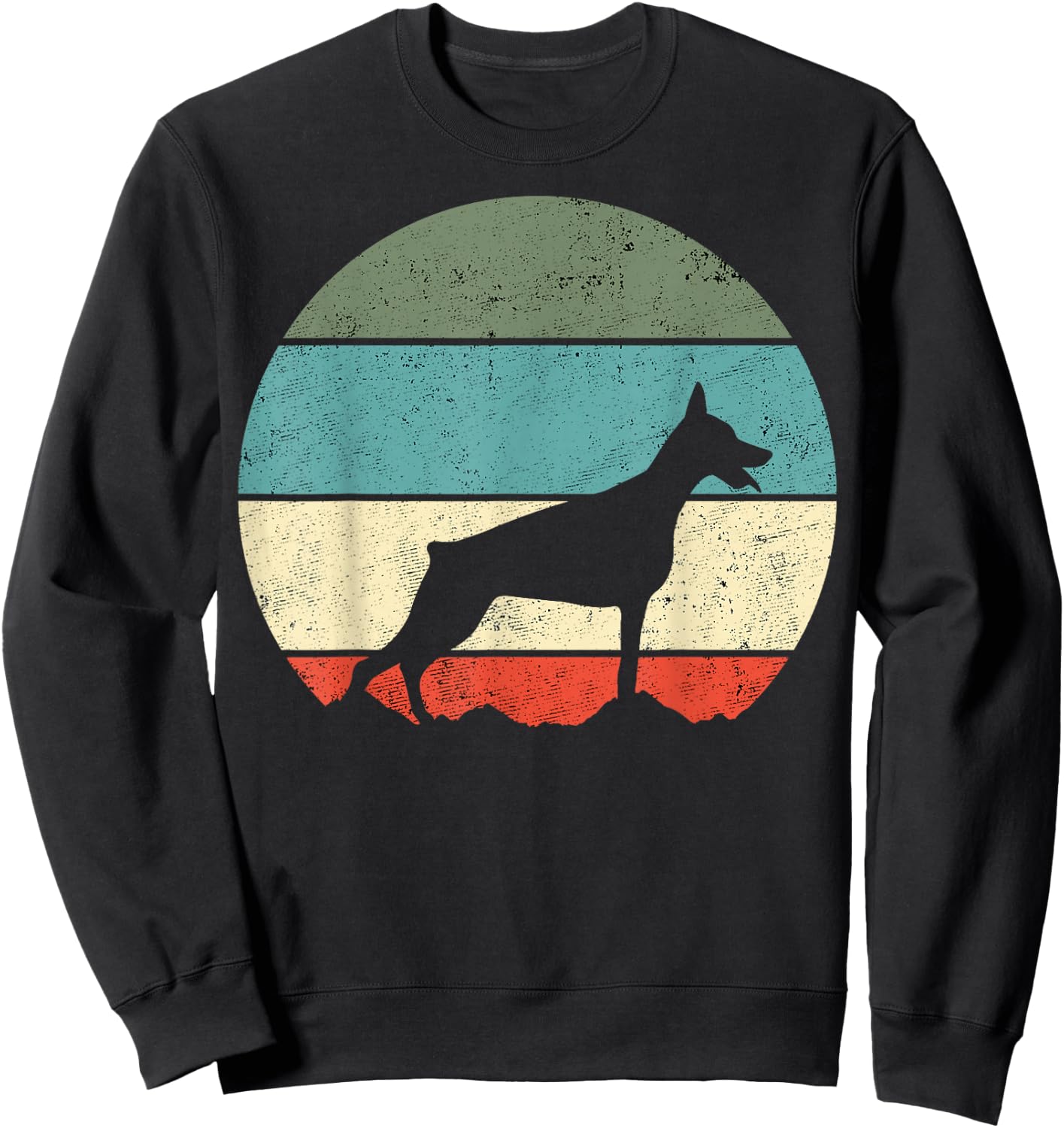 Doberman Dog Retro Sweatshirt - Sweatshirt | Black