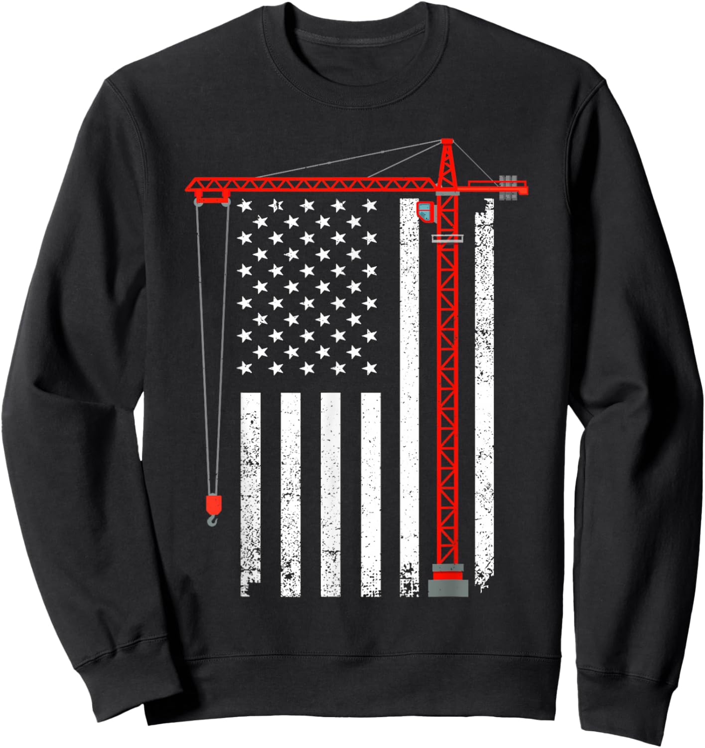 Cool Crane Operator Art Women Tower Crane Operator Sweatshirt - Sweatshirt | Black