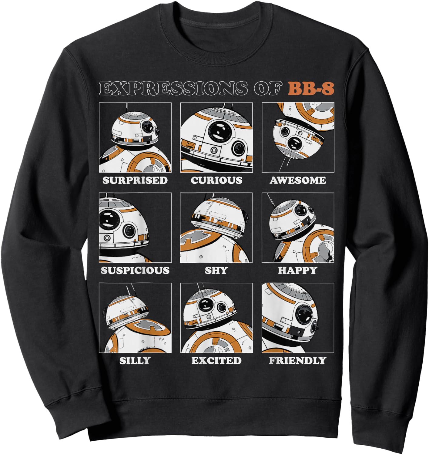 Star Wars Expressions of BB-8 Sweatshirt - Sweatshirt | Black