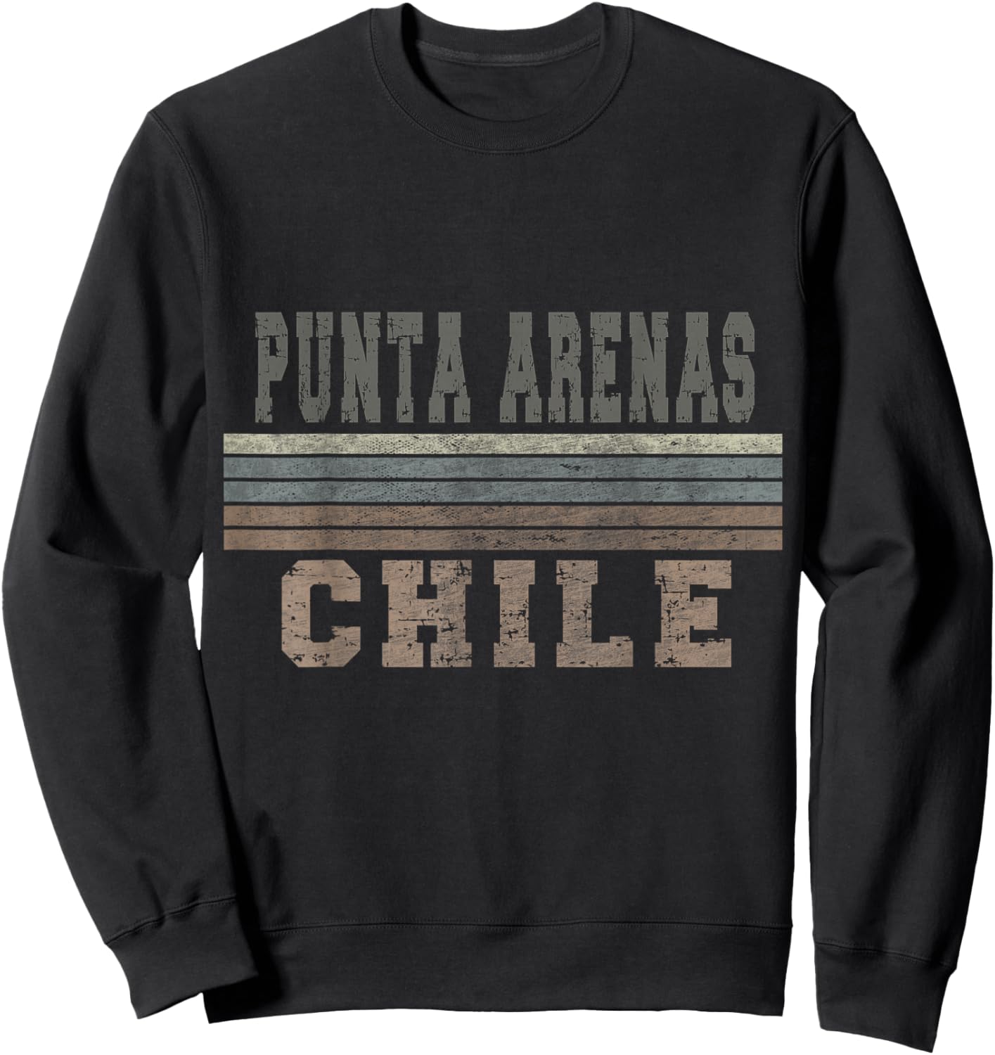 Retro Punta Arenas Chile Sweatshirt - Sweatshirt | Black