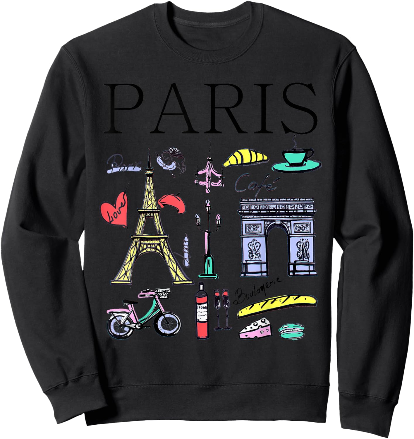 Paris Woman Woman Paris Sweatshirt - Sweatshirt | Black