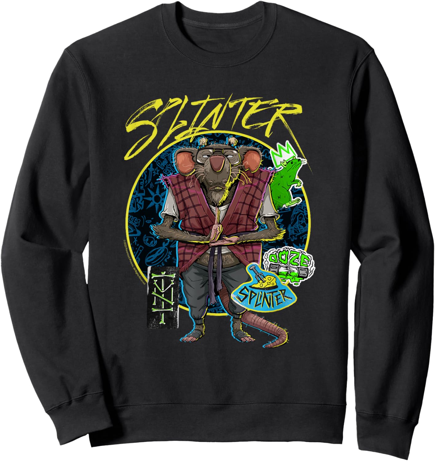 Teenage Mutant Ninja Turtles: Mutant Mayhem Hipster Splinter Sweatshirt - Sweatshirt | Black