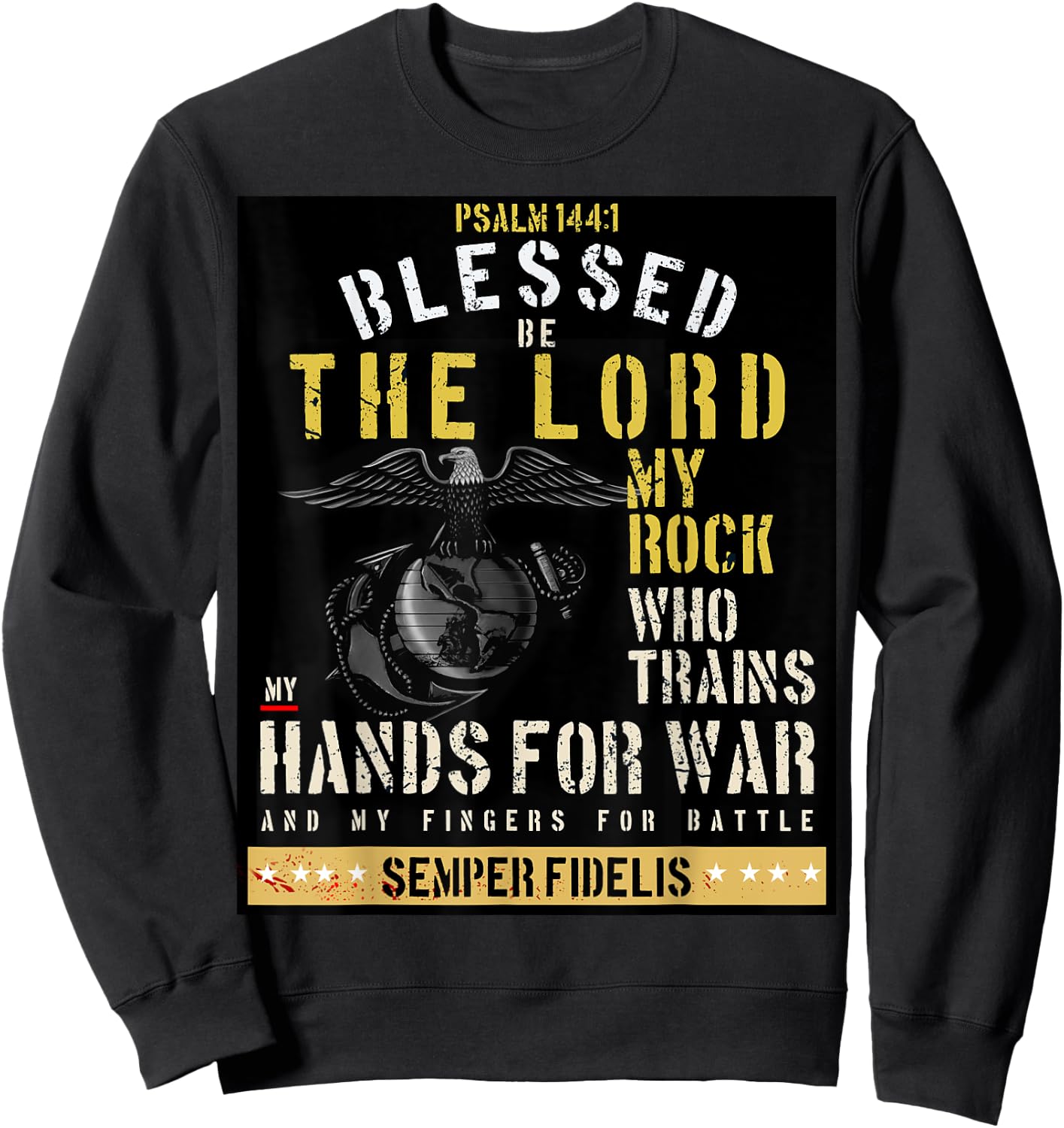 Psalm 144:1 Sweatshirt - Sweatshirt | Black