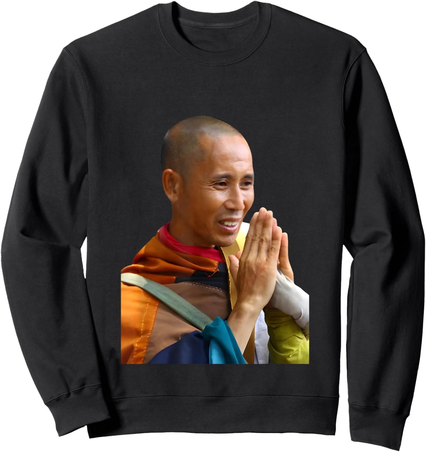 Thich Minh Tue Vietnamese Buddha Sweatshirt - Sweatshirt | Black