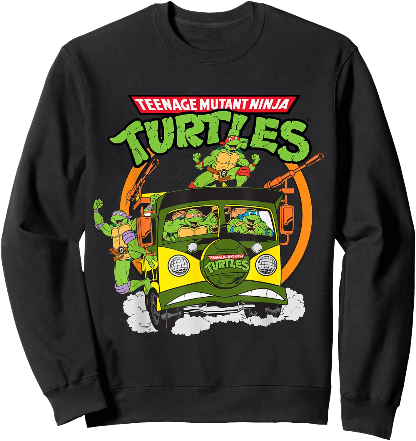TMNT Battle Wagon Group Shot Sweatshirt - Sweatshirt | Black