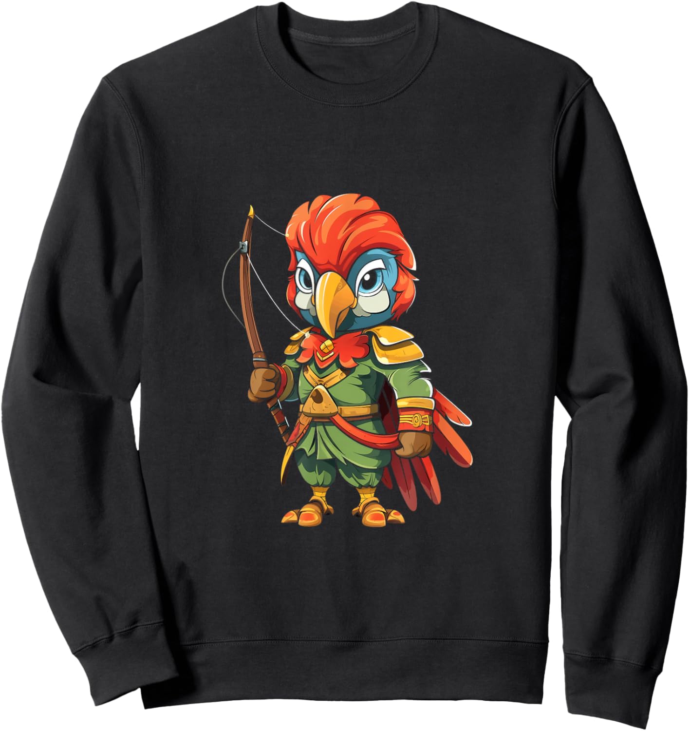 Parrot Archer Archery Bowhunter Bow Arrows Sweatshirt - Sweatshirt | Black