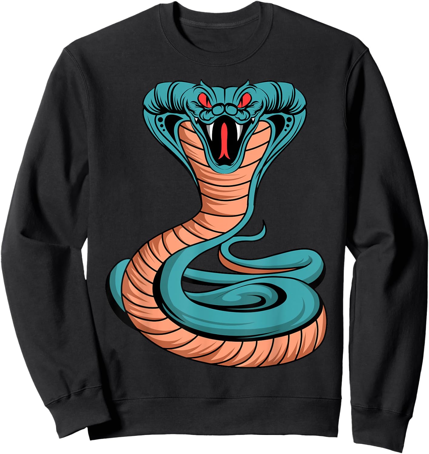 Cobra King Venomous Snake Poisonous Reptile Lover Sweatshirt - Sweatshirt | Black