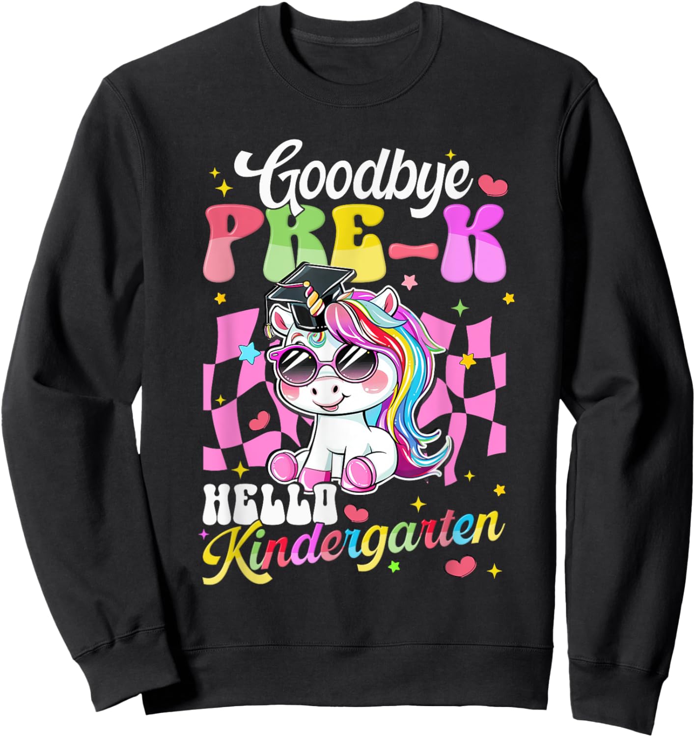Girls Pre-K Graduation Cute Unicorn Preschool Graduate 2025 Sweatshirt - Sweatshirt | Black