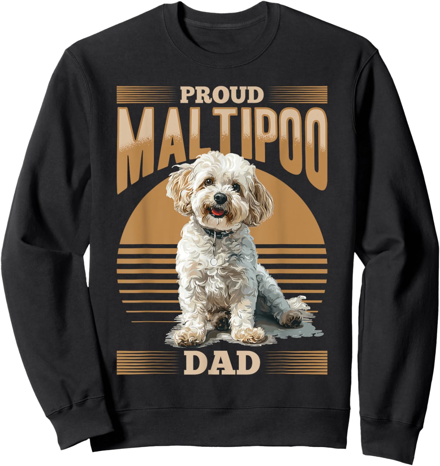 Maltipoo Dog Breed Pet Proud Maltipoo Dad Women Girls Kids Sweatshirt - Sweatshirt | Black