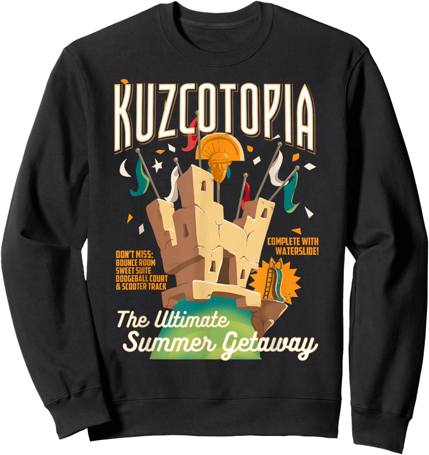 Disney The Emperor's New Groove Greeting From Kuzcotopia Sweatshirt - Sweatshirt | Black