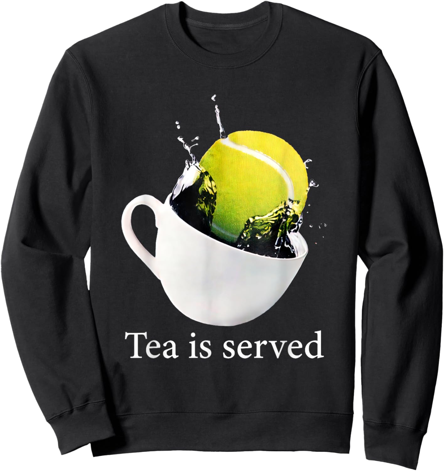 Tennis Tea Is Served Sweatshirt - Sweatshirt | Black