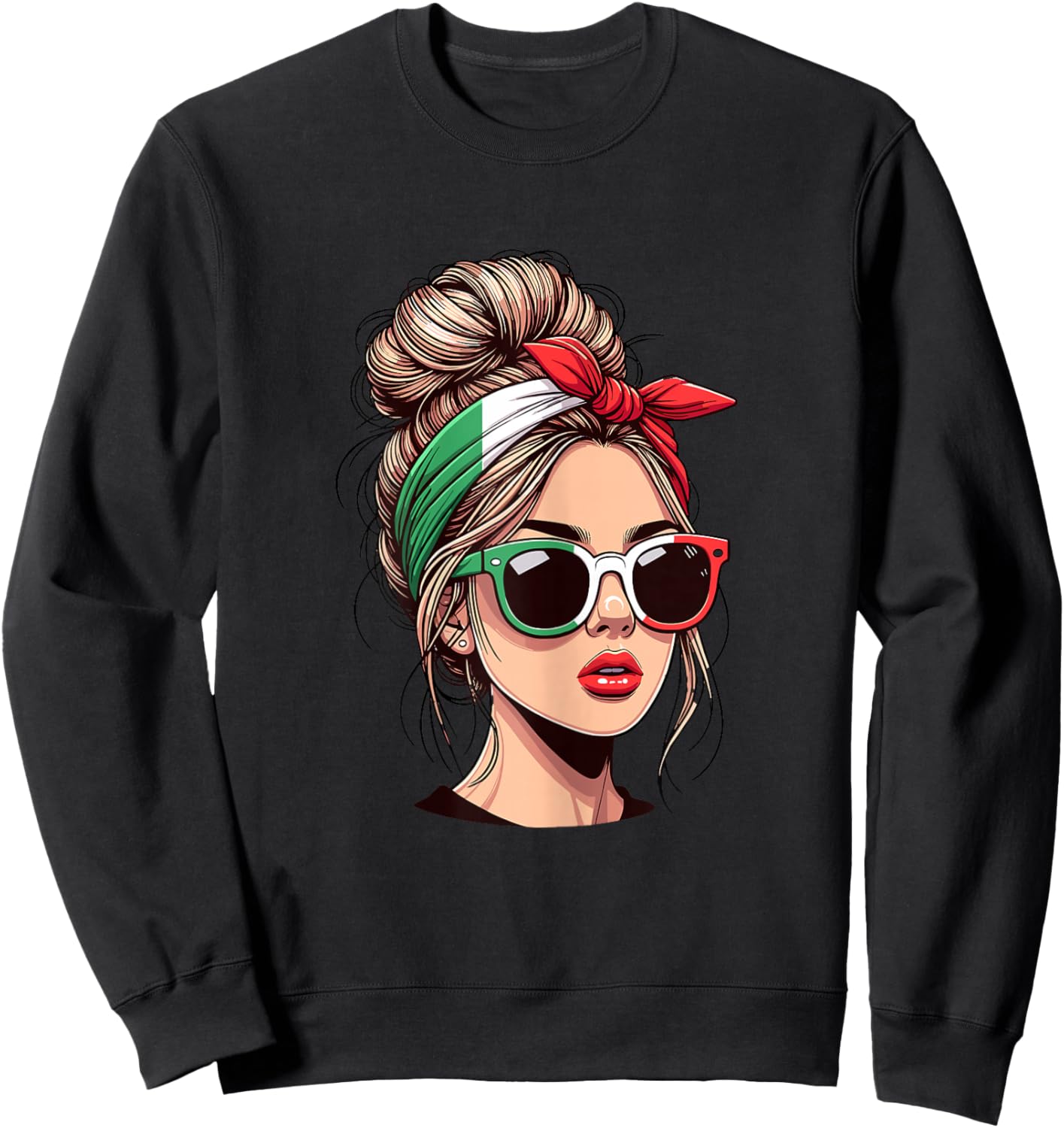ragazza italiana Italian Girl Italia Italy girls Kids Sweatshirt - Sweatshirt | Black