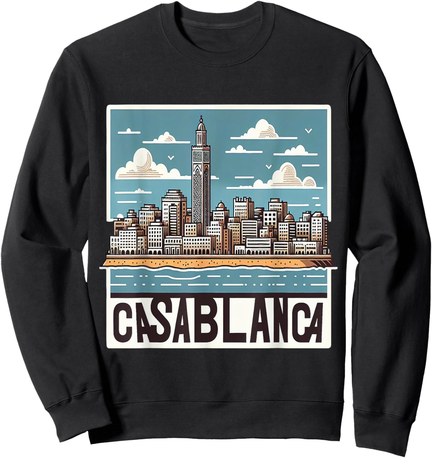 Morocco Skyline Casablanca Moroccan Costume Sweatshirt - Sweatshirt | Black