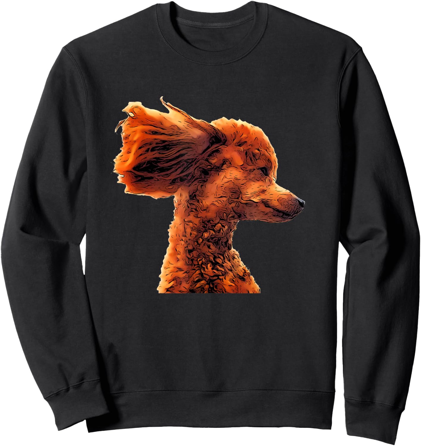 An adorable apricot poodle with flying ears! Cute! Sweatshirt - Sweatshirt | Black