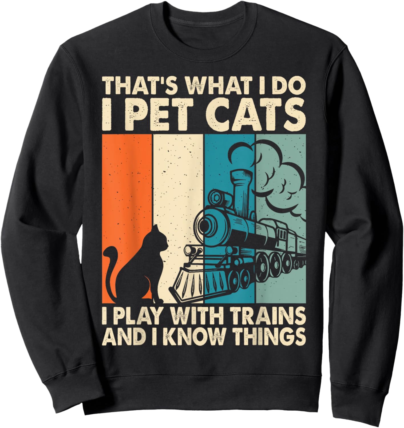 Funny Train & Railroad Gifts And Clothing x -Adults Train-Themed , Black, Small Sweatshirt - Sweatshirt | Black