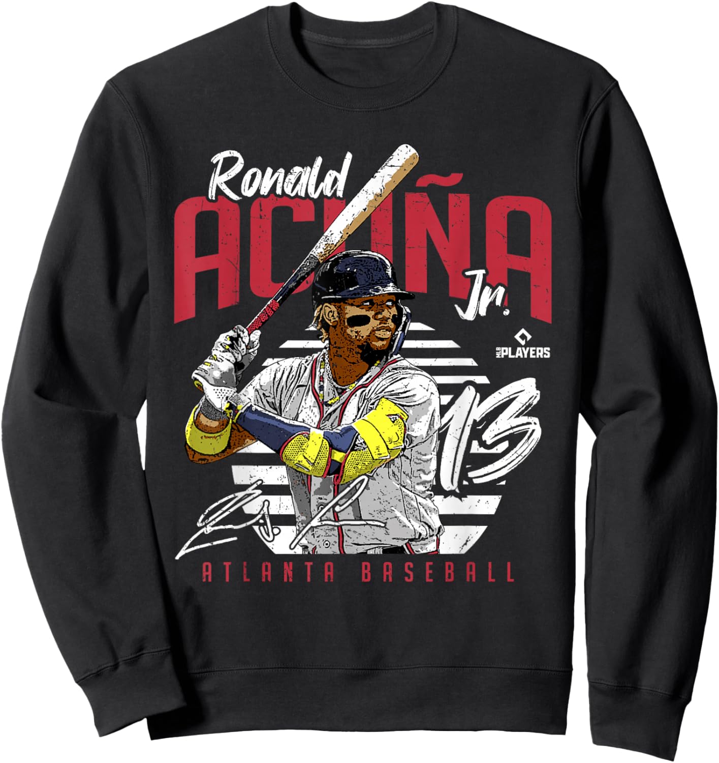 Ronald Acuna Jr. | Atlanta Baseball MLB Players | MLBRAC3004 Sweatshirt - Sweatshirt | Black