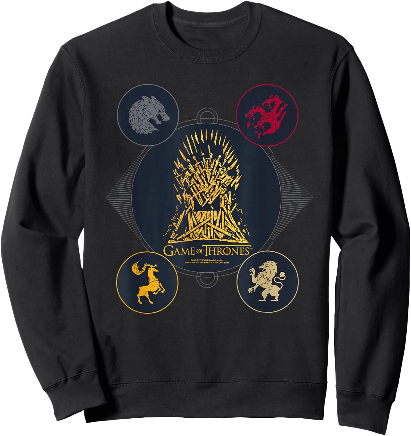 Game of Thrones 4 Houses for the Throne Sweatshirt - Sweatshirt | Black