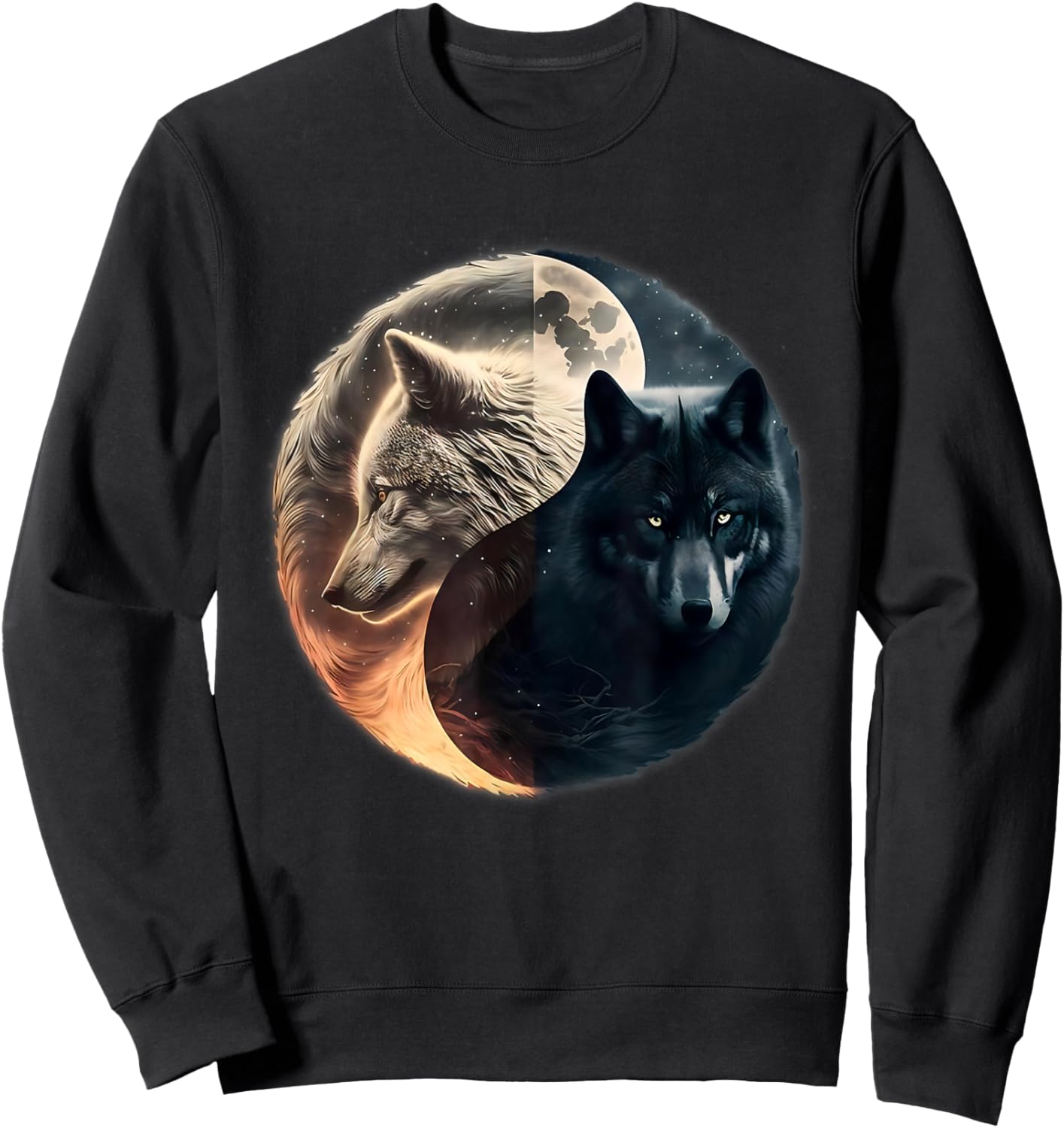 Wolf shirt , wolf shirt for kids, wolf for youth Sweatshirt - Sweatshirt | Black