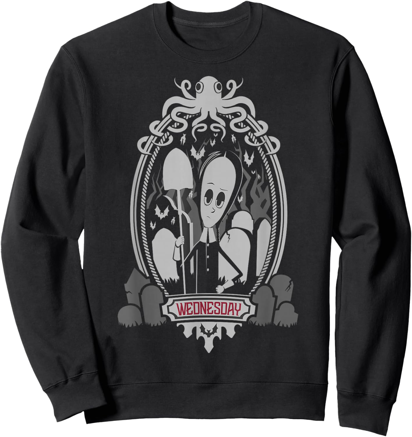 Addams Family Wednesday Addams Framed Portrait Small Sweatshirt - Sweatshirt | Black