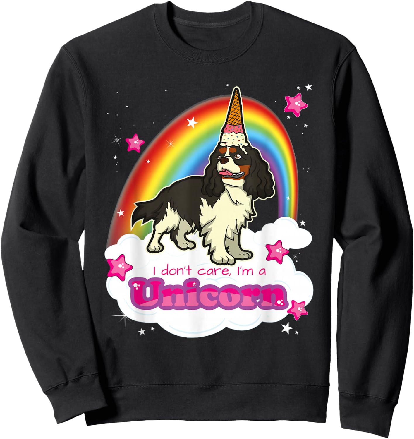 Cavalier King Charles Spaniel Dog Sweatshirt - Sweatshirt | Black