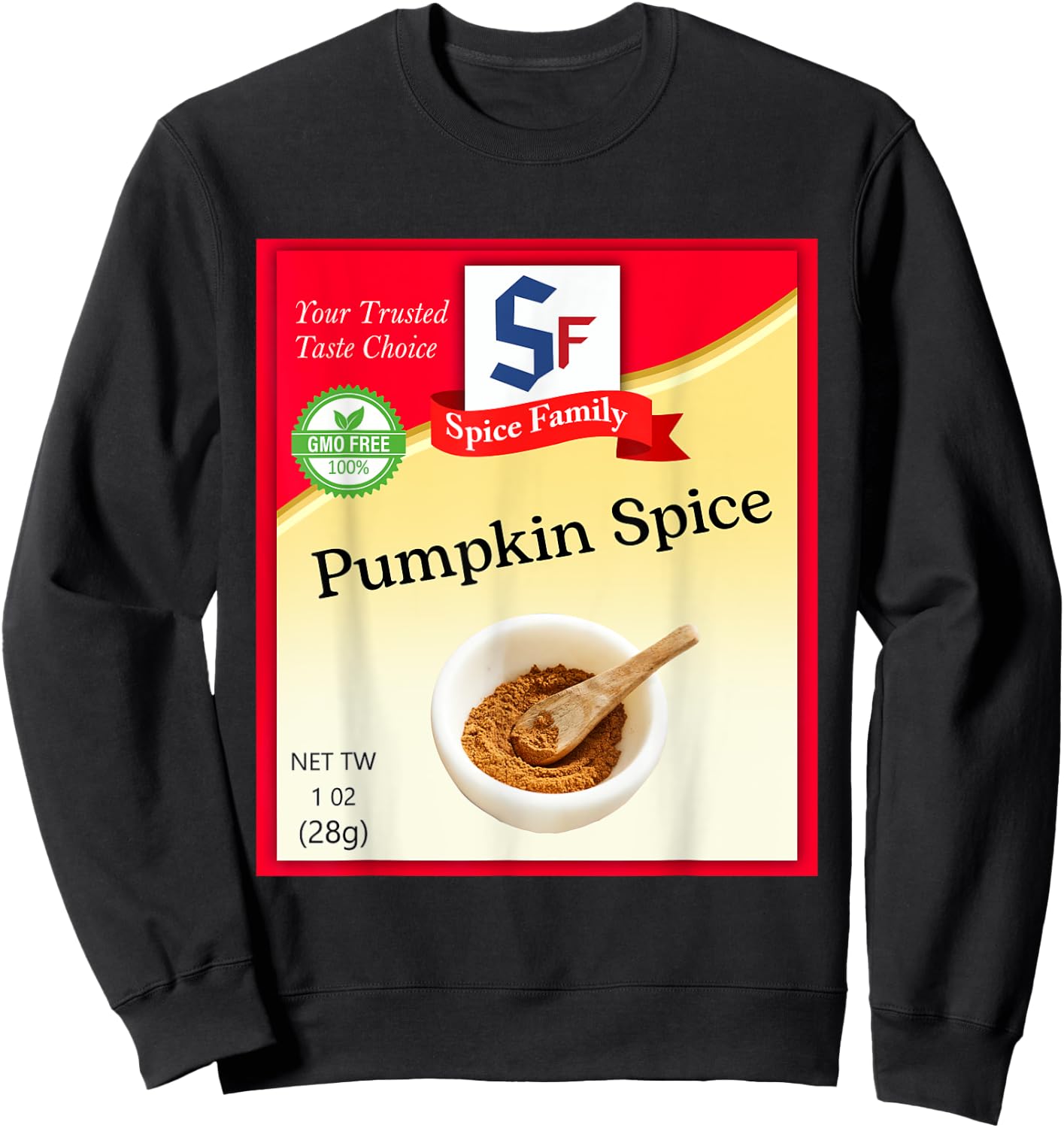 Pumpkin Spice Condiment Costume Holiday Spice Costumes Sweatshirt - Sweatshirt | Black