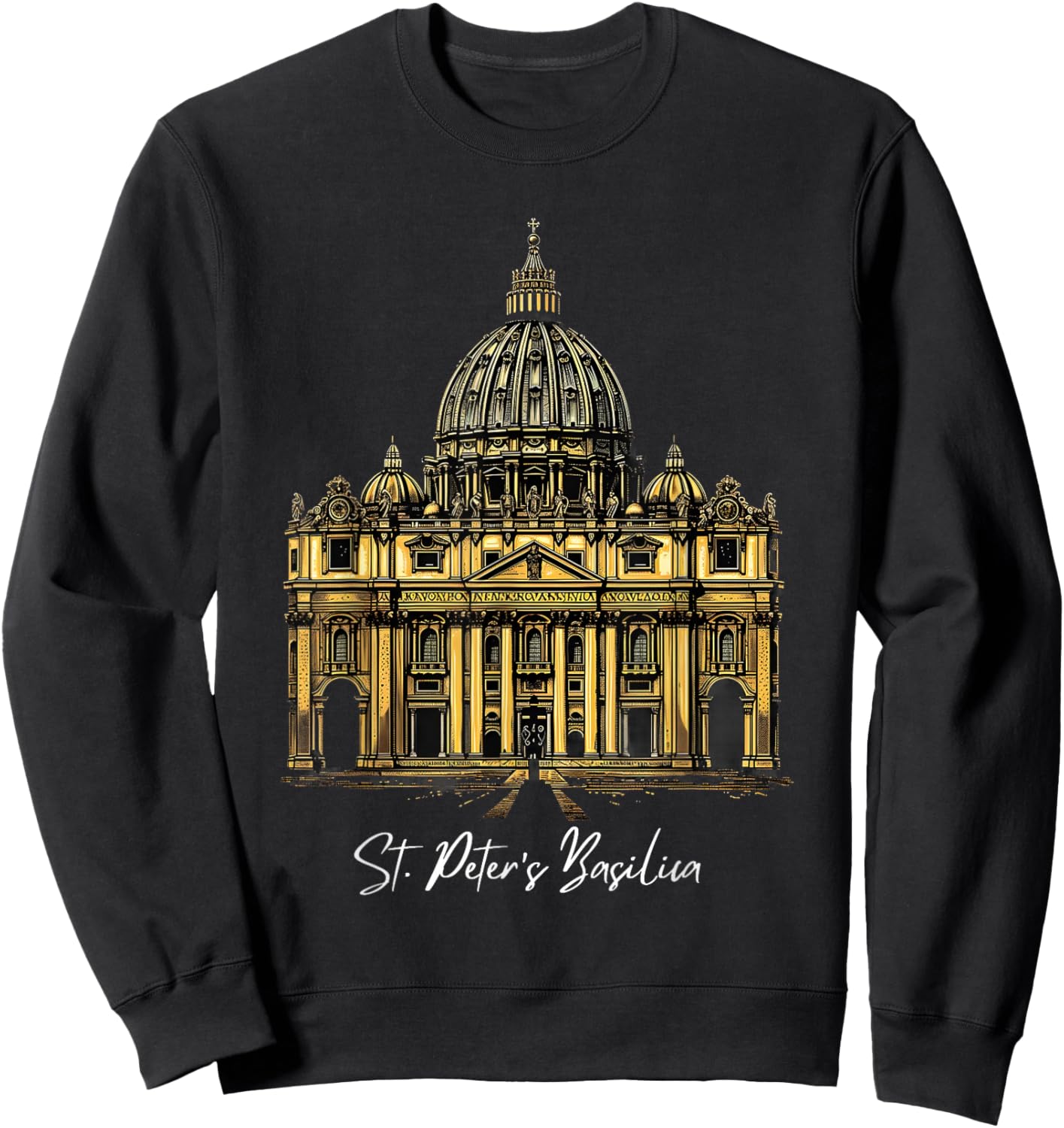 St. Peter's Basilica Catedral Vatican Rome Sweatshirt - Sweatshirt | Black