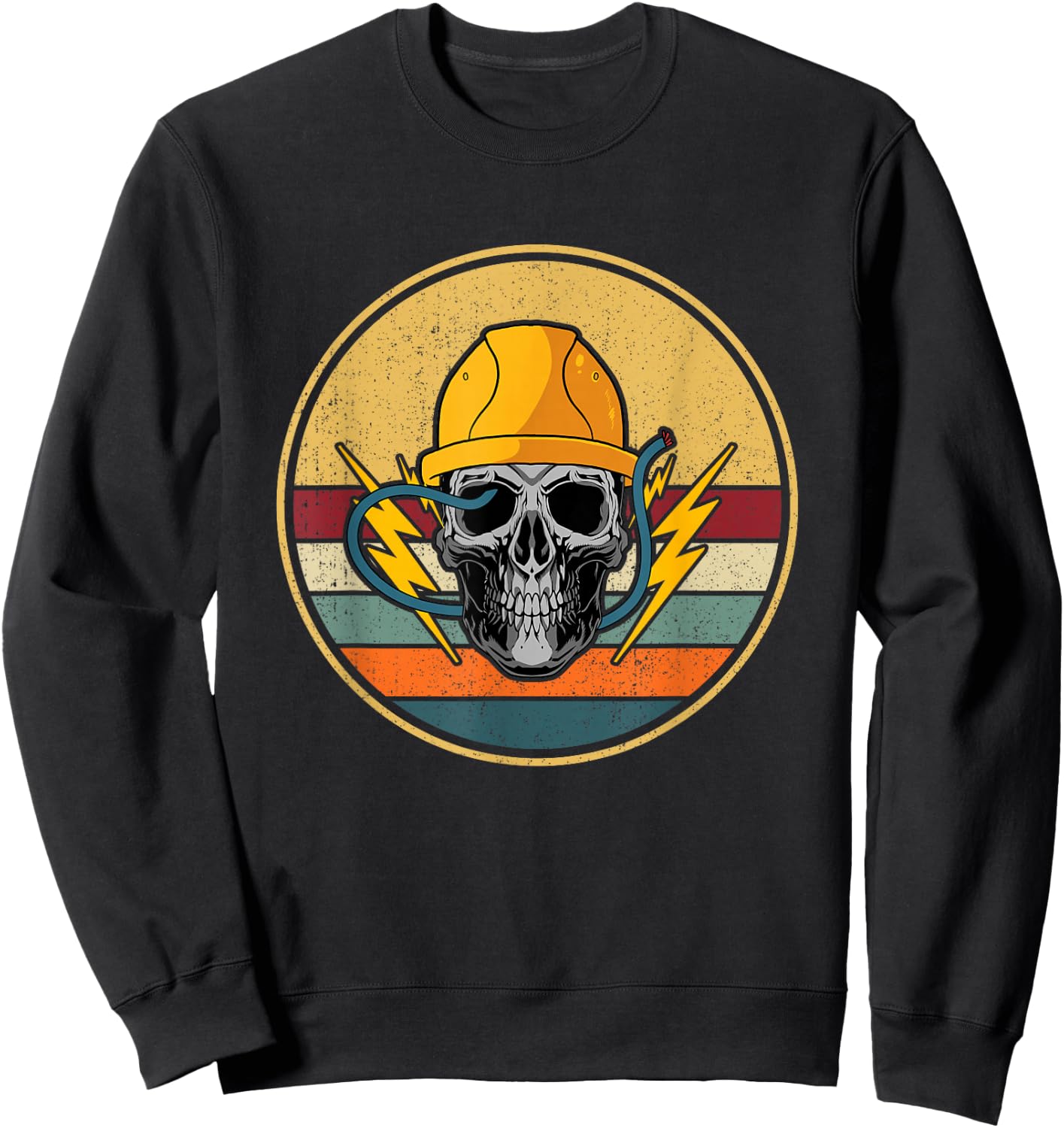 Retro Electrician Electromaster - Vintage Electronics Technician Sweatshirt - Sweatshirt | Black