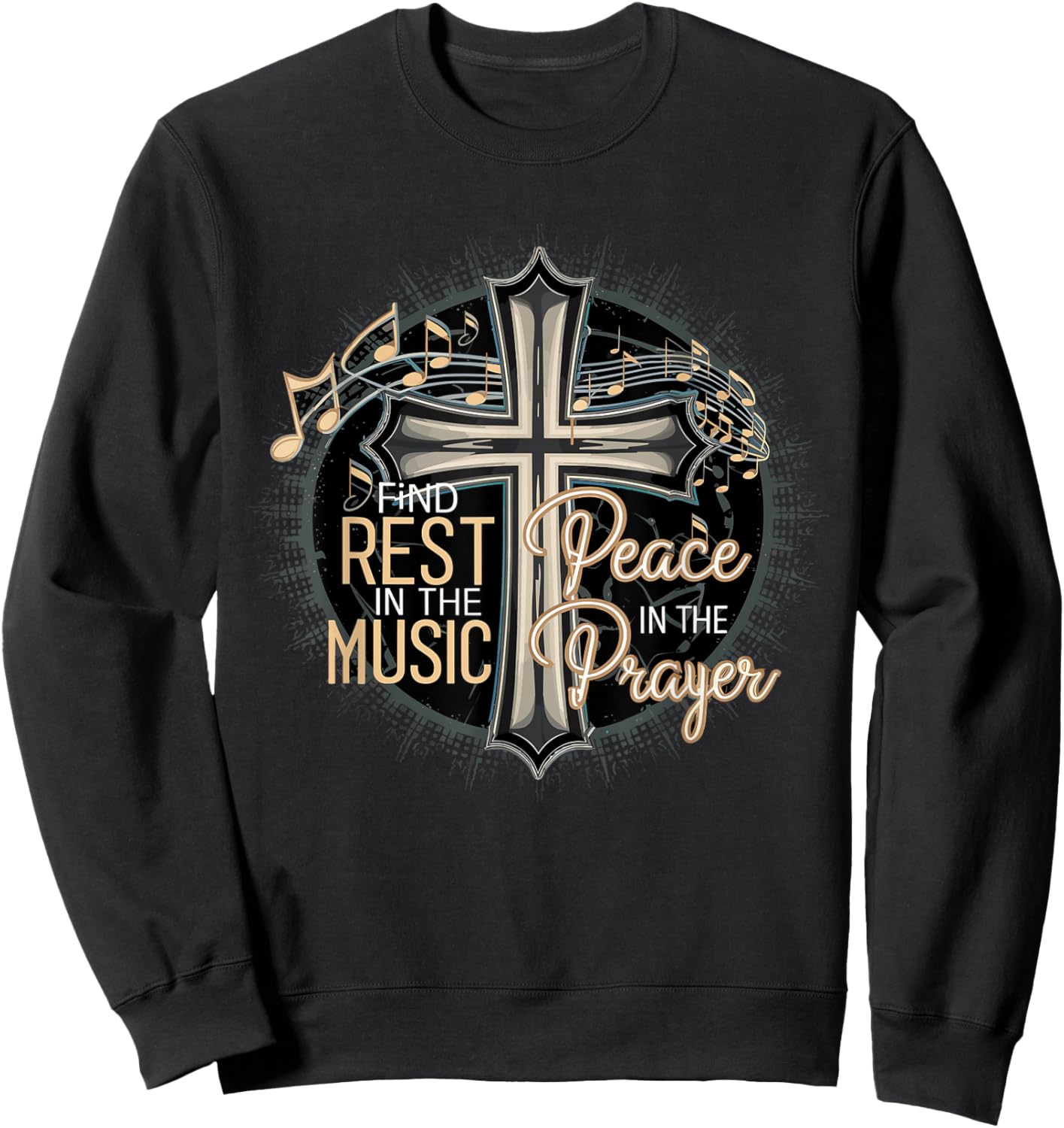 Prayer Songs Jesus Christ Religious Music Praise God Sweatshirt - Sweatshirt | Black
