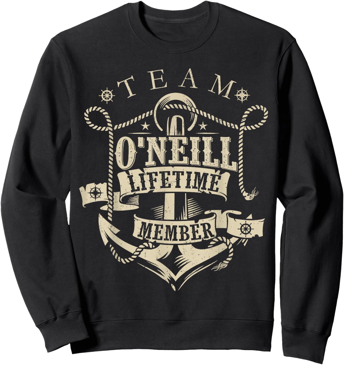 Team O’NEILL Lifetime Member Vintage O’NEILL Family Name Sweatshirt - Sweatshirt | Black