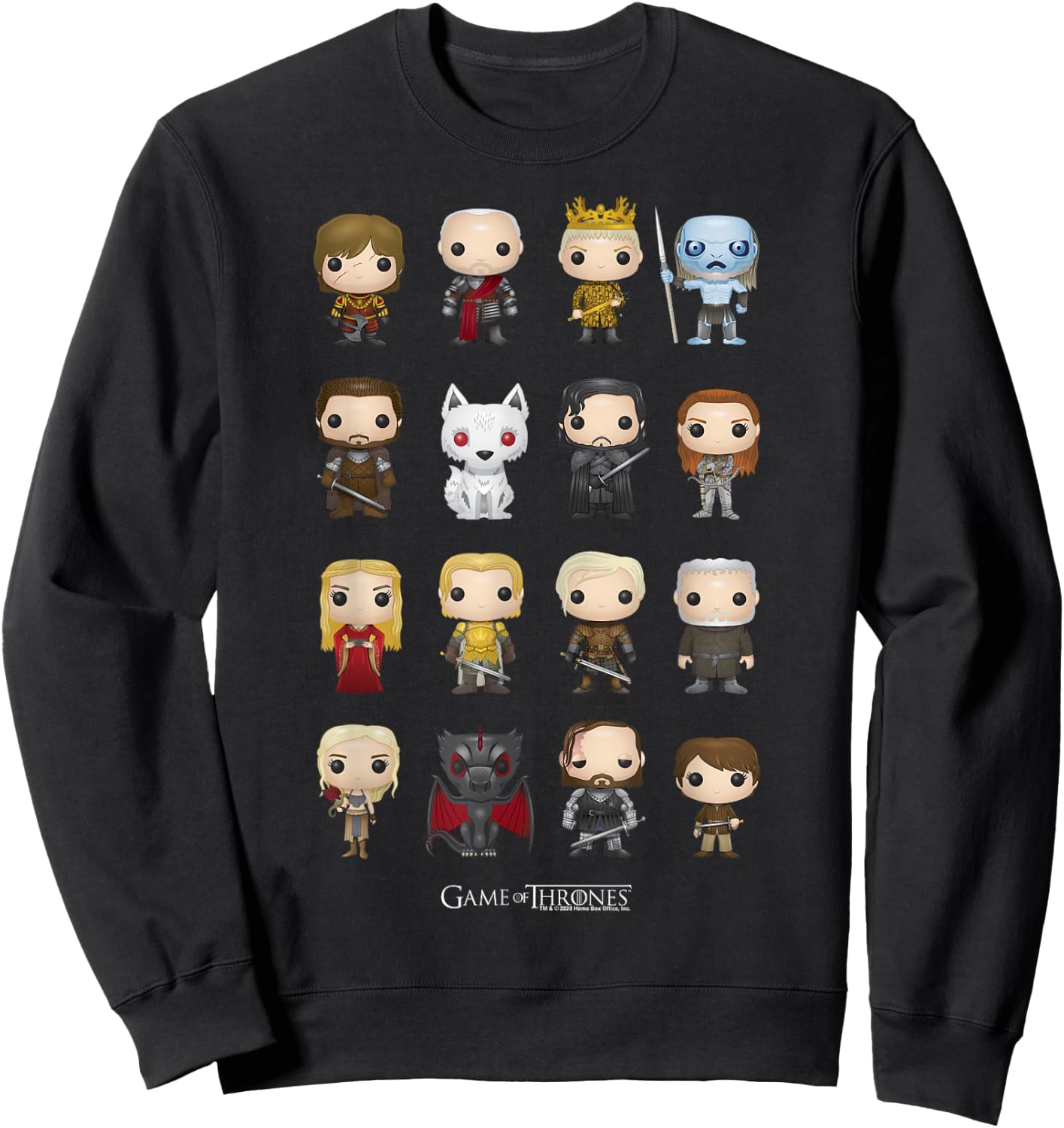 Game of Thrones Group Shot Pop Art Figures Small Sweatshirt - Sweatshirt | Black