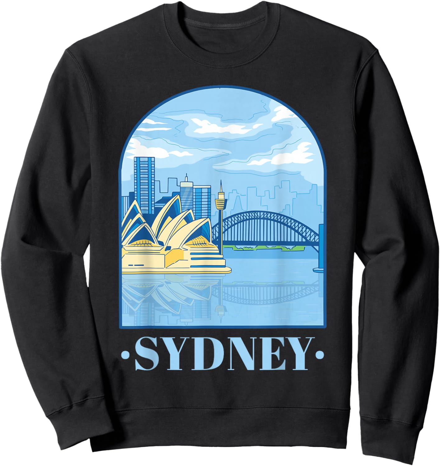 Vintage Sydney Australia Aussie Expat Adult Men Women Kids Sweatshirt - Sweatshirt | Black