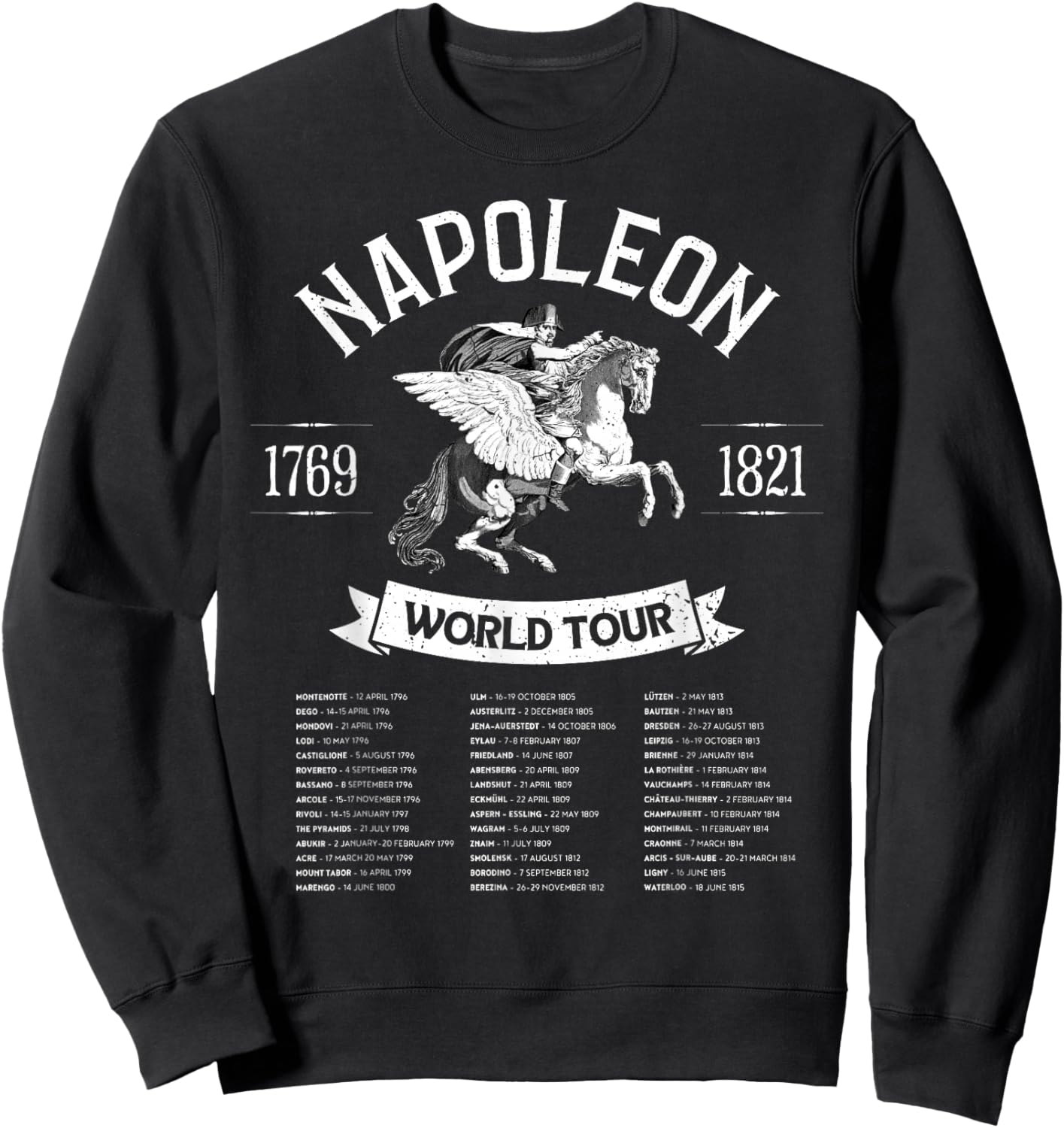 Napoleon Bonaparte World Tour - Military History Souvenir Sweatshirt - Sweatshirt | Black