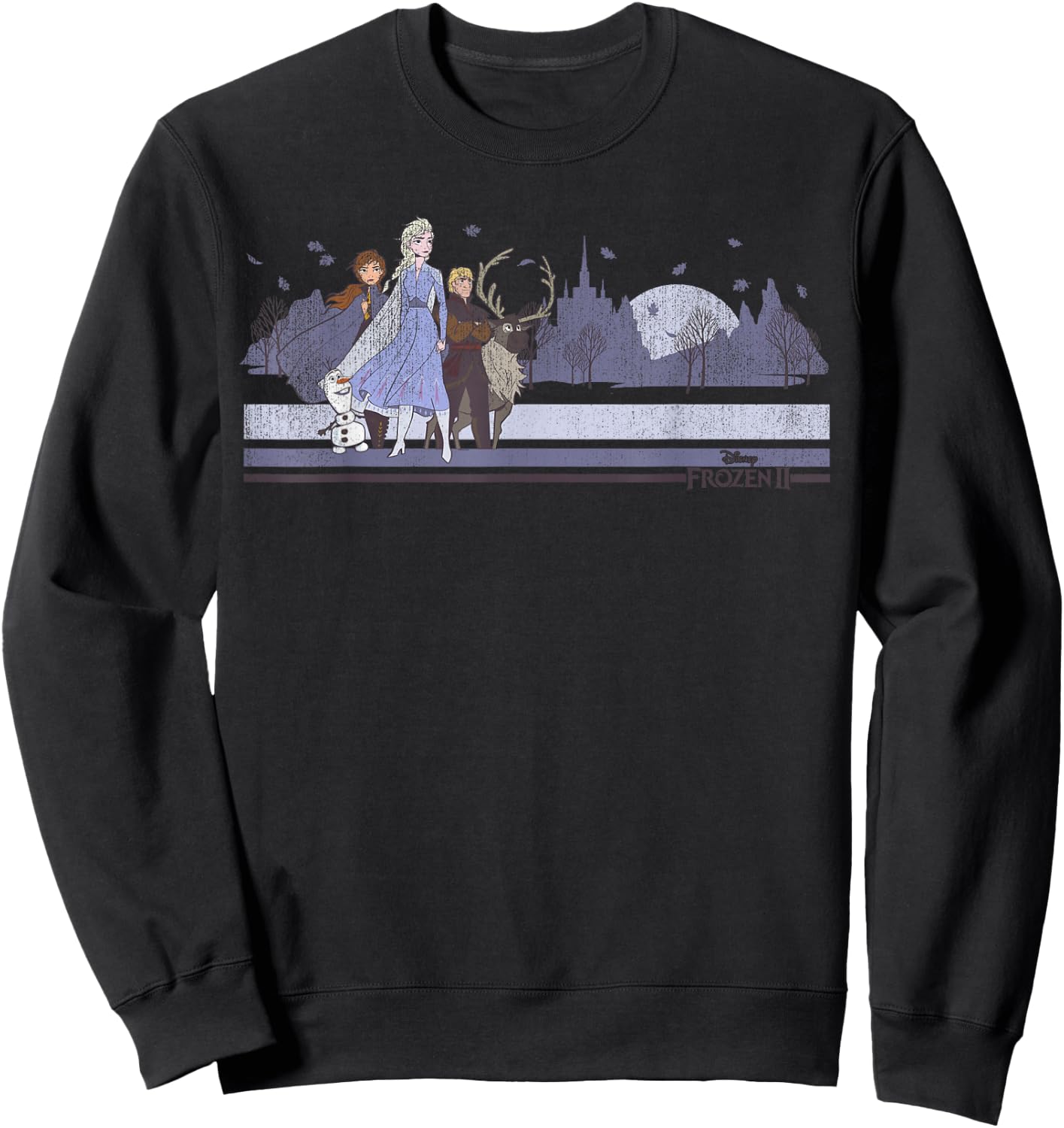 Disney Frozen 2 Group Distressed Poster Sweatshirt - Sweatshirt | Black