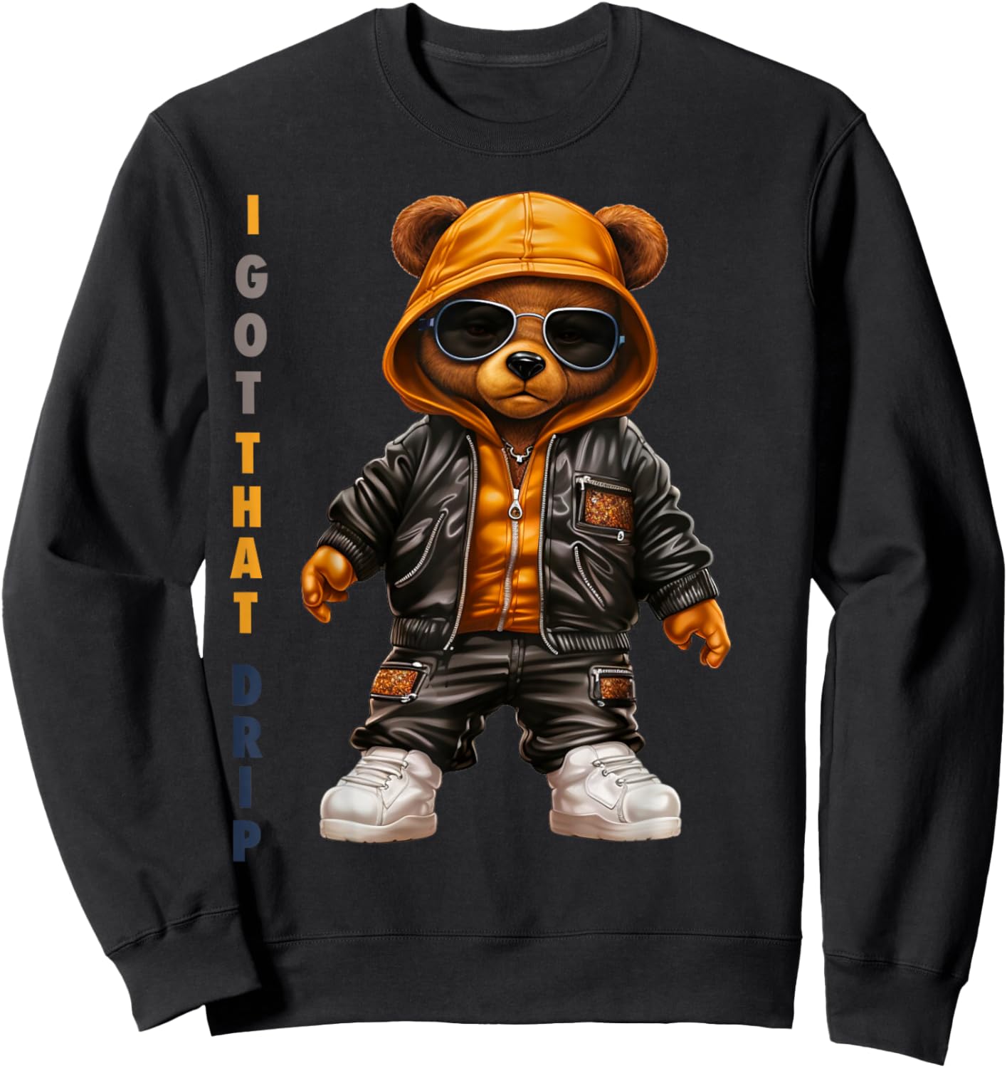 Brimis Feel the Drip Stylish I Got That Drip , Small, Black Sweatshirt - Sweatshirt | Black