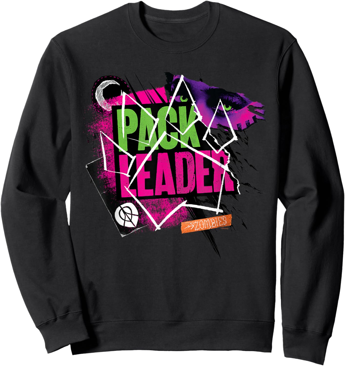 Disney Channel Zombies 3 Werewolf Pack Leader Z-O-M-B-I-E-S Sweatshirt - Sweatshirt | Black