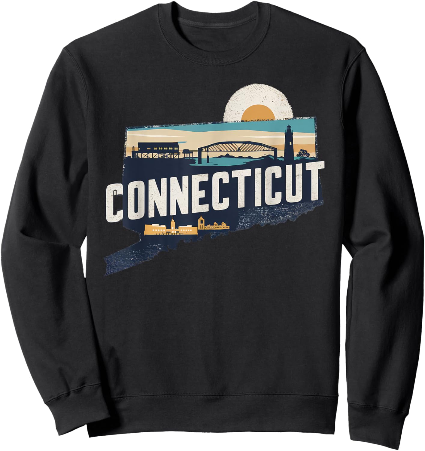 Connecticut State of Connecticut Retro Connecticut Sweatshirt - Sweatshirt | Black