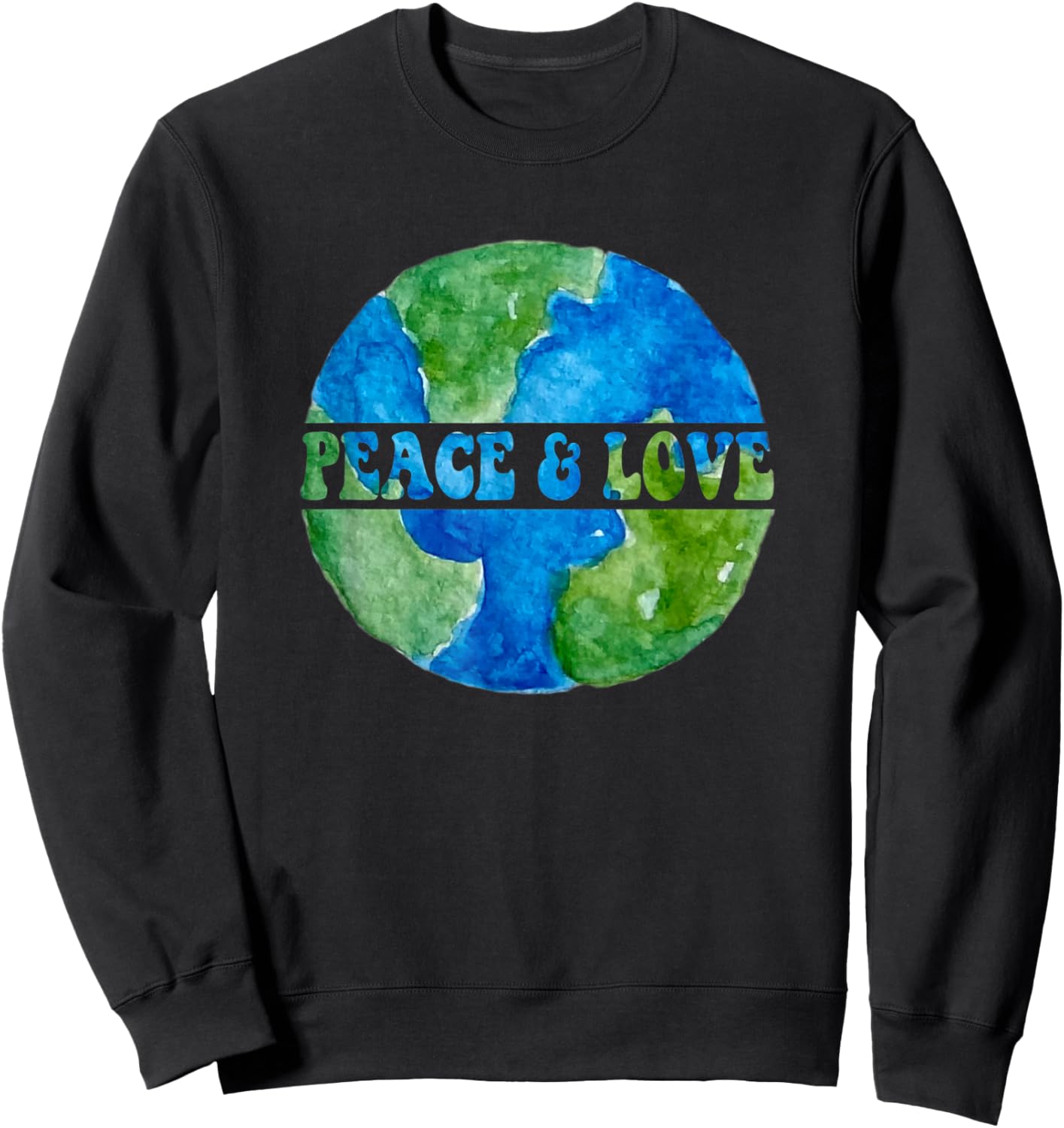 World Peace On Earth Love & Kindness Conscious Humanity Sweatshirt - Sweatshirt | Black