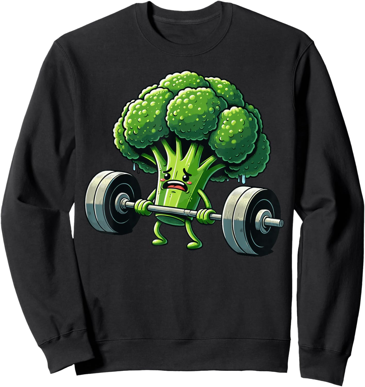 Deadlift Broccoli Gym Fitness Motivation Bodybuilding Sweatshirt - Sweatshirt | Black