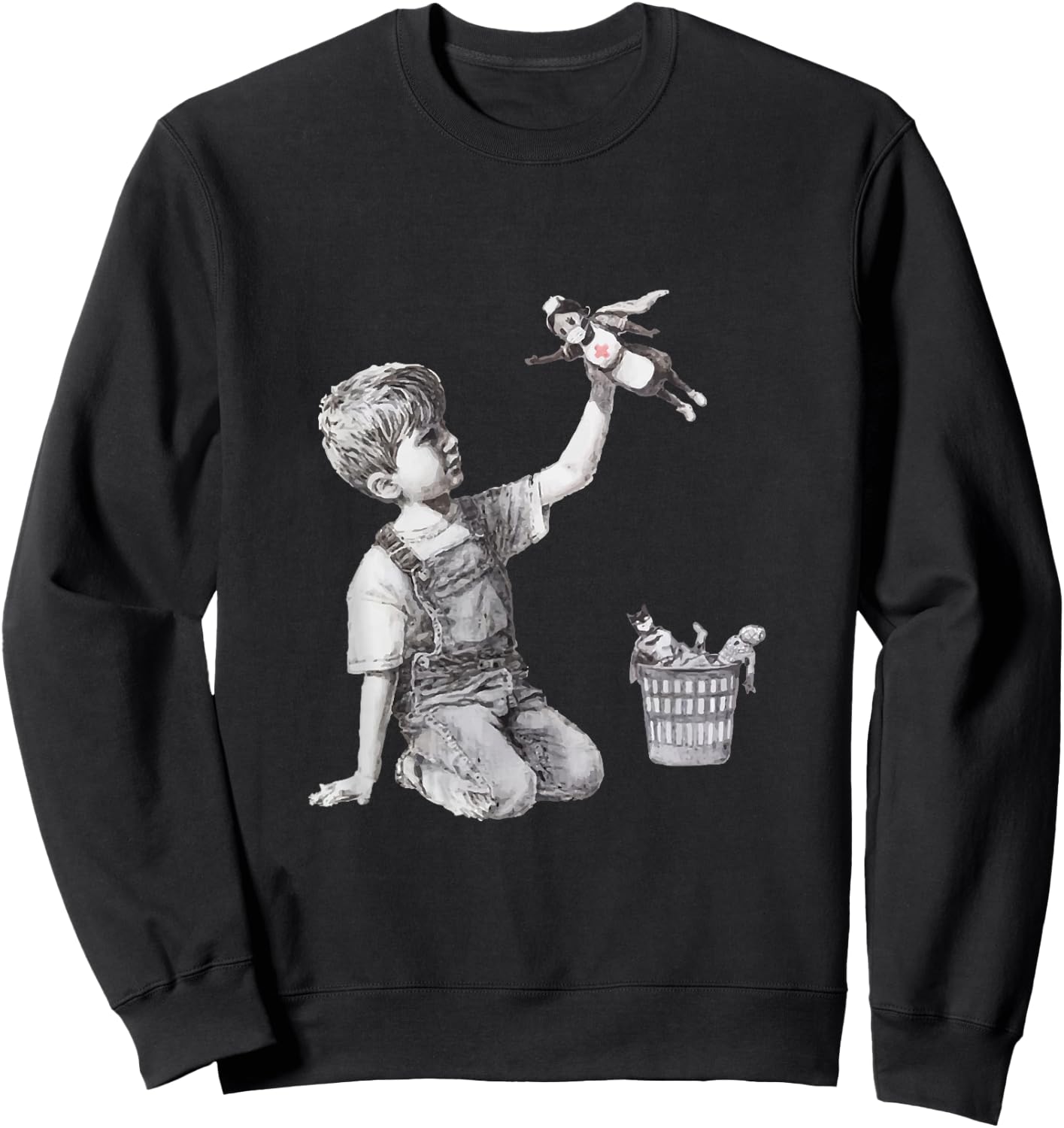 Superhero Nurse Health Workers Sweatshirt - Sweatshirt | Black