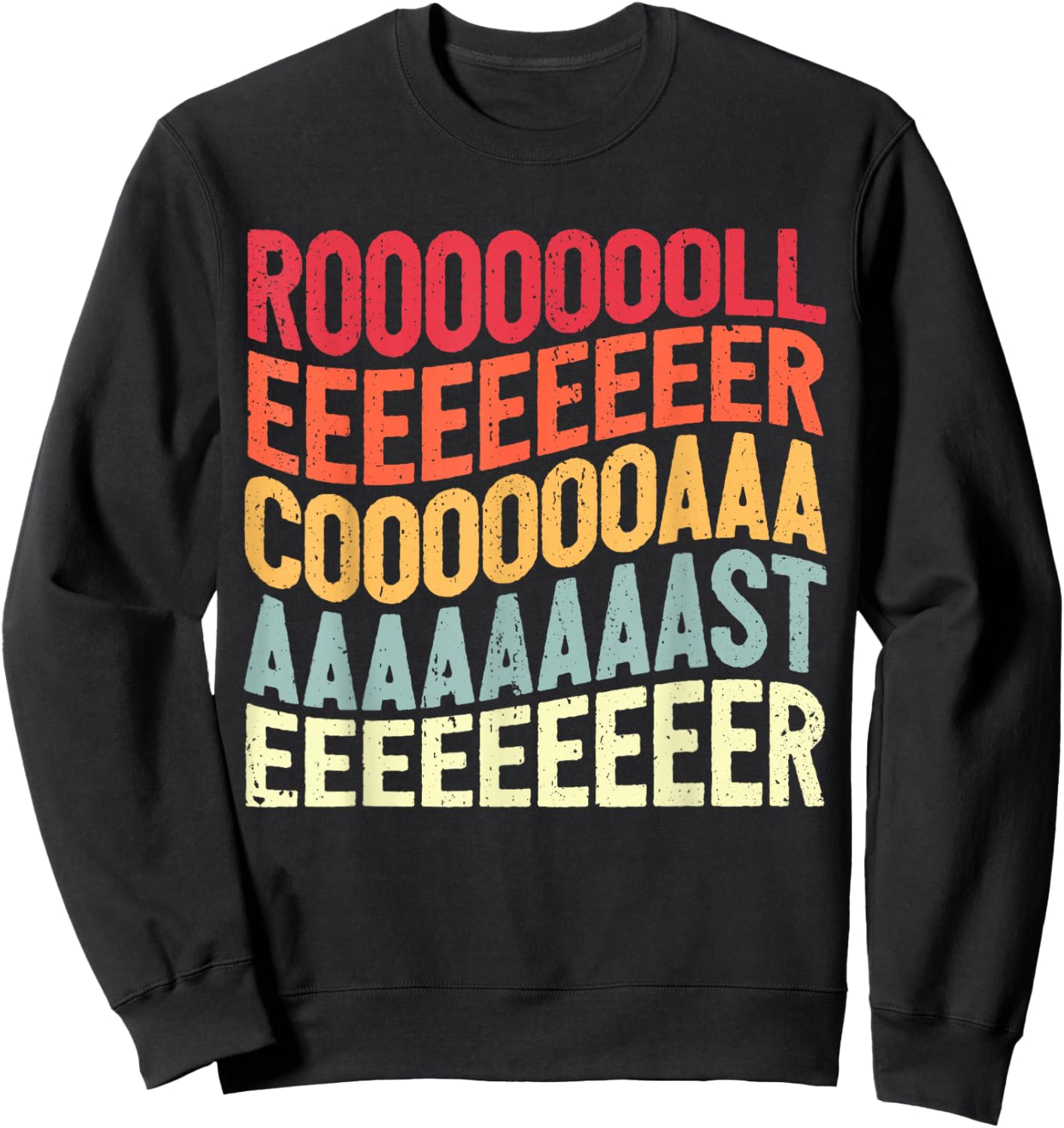Vintage Rollercoaster I Screaming Roller Coaster Sweatshirt - Sweatshirt | Black